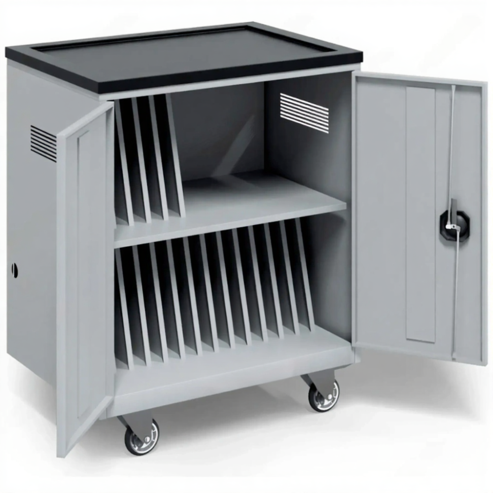 Тележка для хранения и зарядки 21 ноутбука (15,6 дюймов) с электросхемой