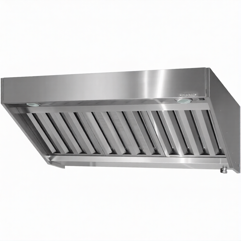 Зонт приточно-вытяжной полуоткрытый ЗППб 400х800х1000 «Base» пристенный (к-т светильников)