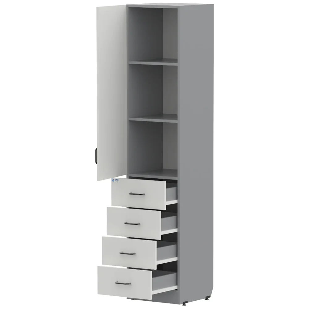 Шкаф-колонка для документов GRAY LITE 4