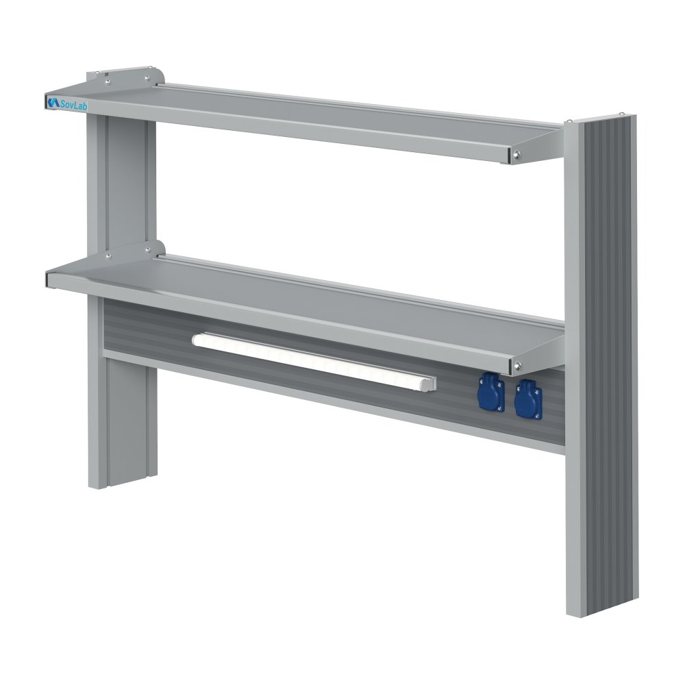 Технологический пристенный низкий стеллаж Mod. 1200 ТСПн