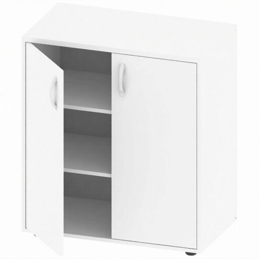 Тумба 800х450х900 мм МБ-ШК-24-2, белый с лавандовыми фасадами