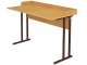Стол для кабинета физики с бортом нерегулируемый 6 г/р СТФб1.6-КЧ.Б (бук, м/к коричневый, квадратная труба)