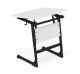 Cтол ученический белый снег/черный муар SHT-T-TN15/3-5