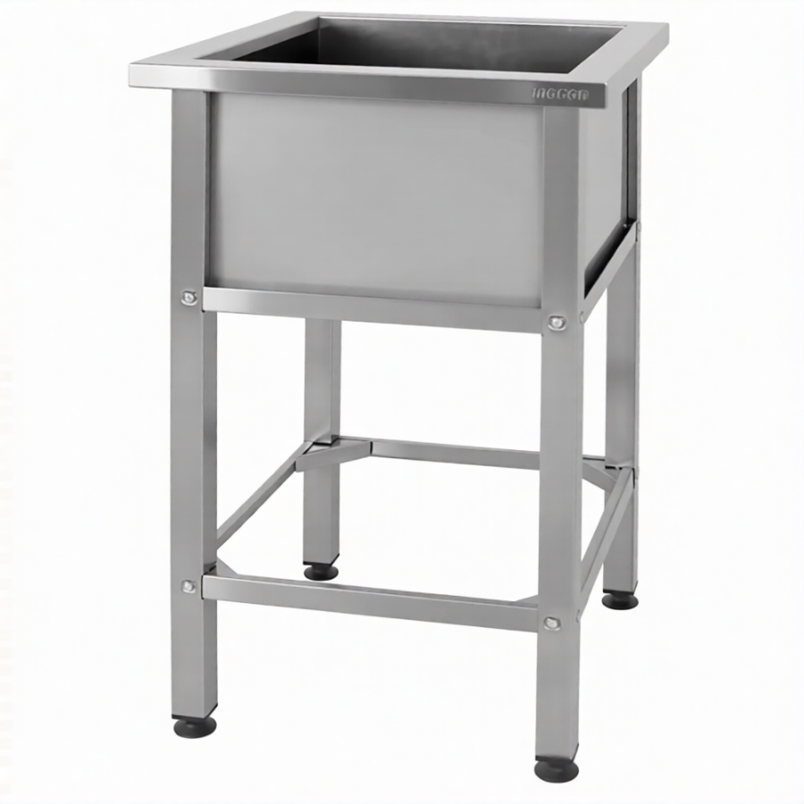 Ванна моечная ВМСн 800  1 м/о 700х700х400 (полка с отв. борт; ножка проф. тр. 40х40)