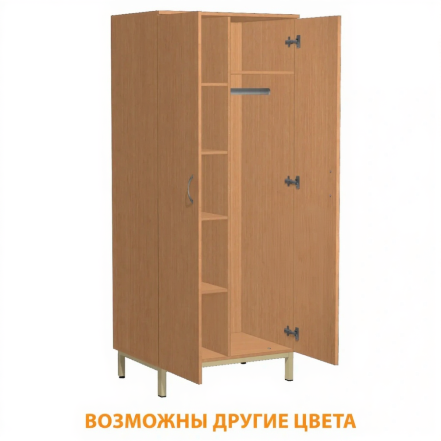 Шкаф для одежды ШГ-2 (ЛДСП бук, каркас бежевый)