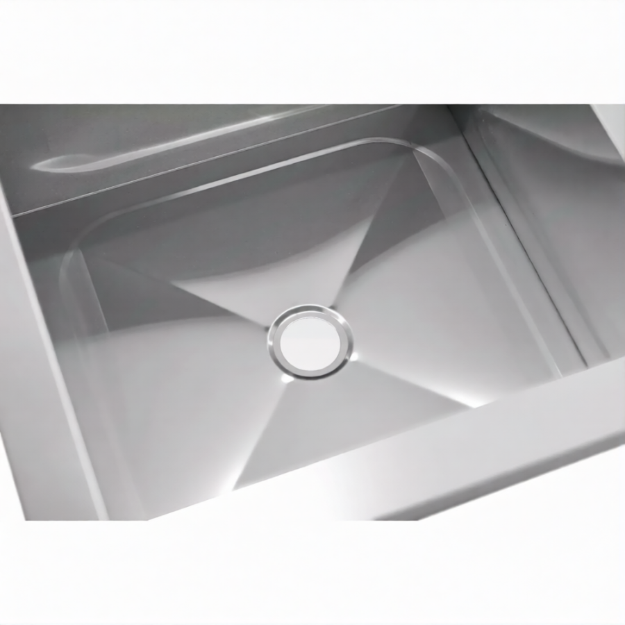 Ванна моечная ВМСн 530/2  2 м/о 430х430х300 (полка с 2-мя отв., борт; ножка угл.)