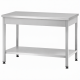 Стол производственный СПРп - 860х1200х800 «Profi Inox» (полка сплошная)