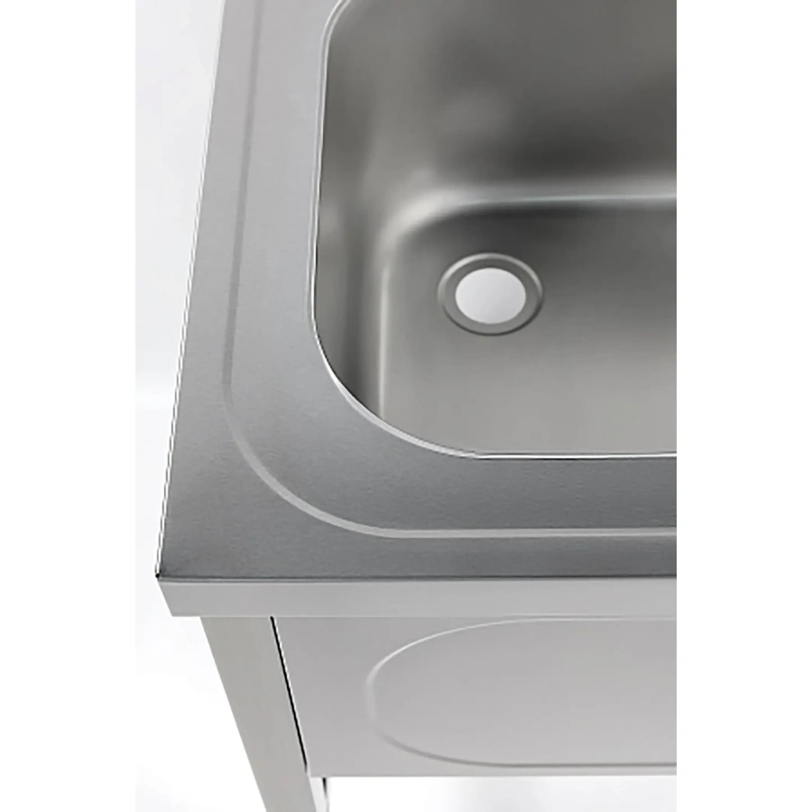 Ванна моечная двухсекционная цельнотянутая с бортом ВМЦ-2/12/7-Б