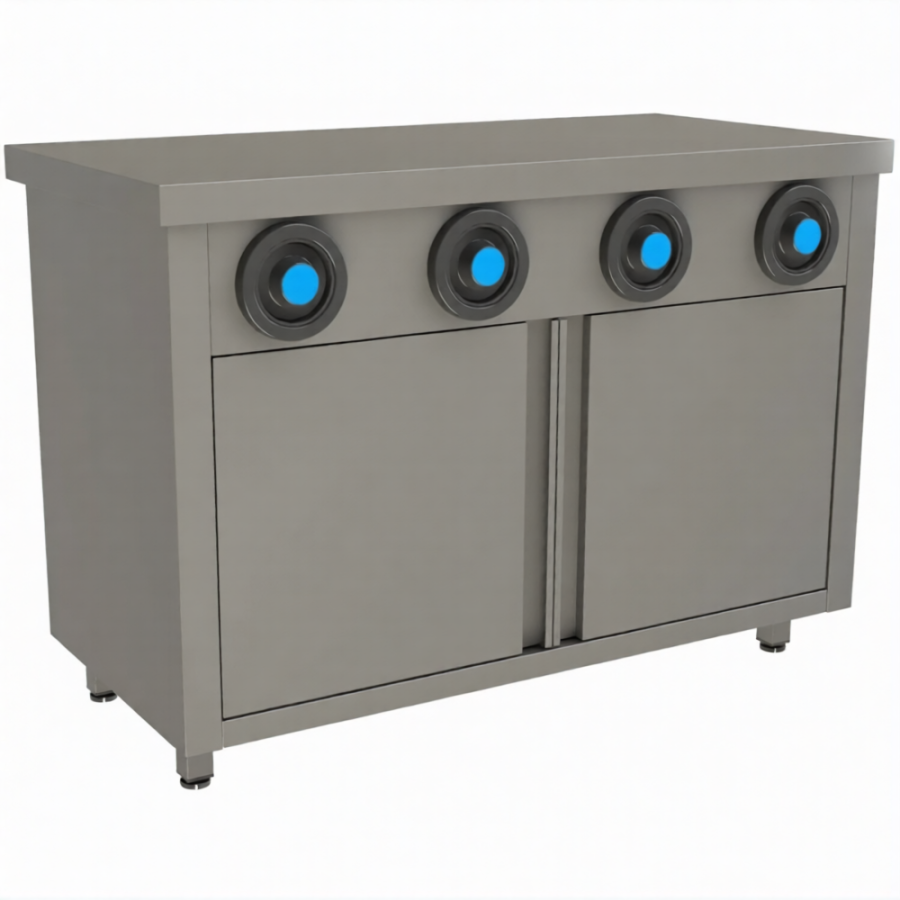 Стол-тумба с диспенсерами для стаканов СПЗРД4-12/6-Б