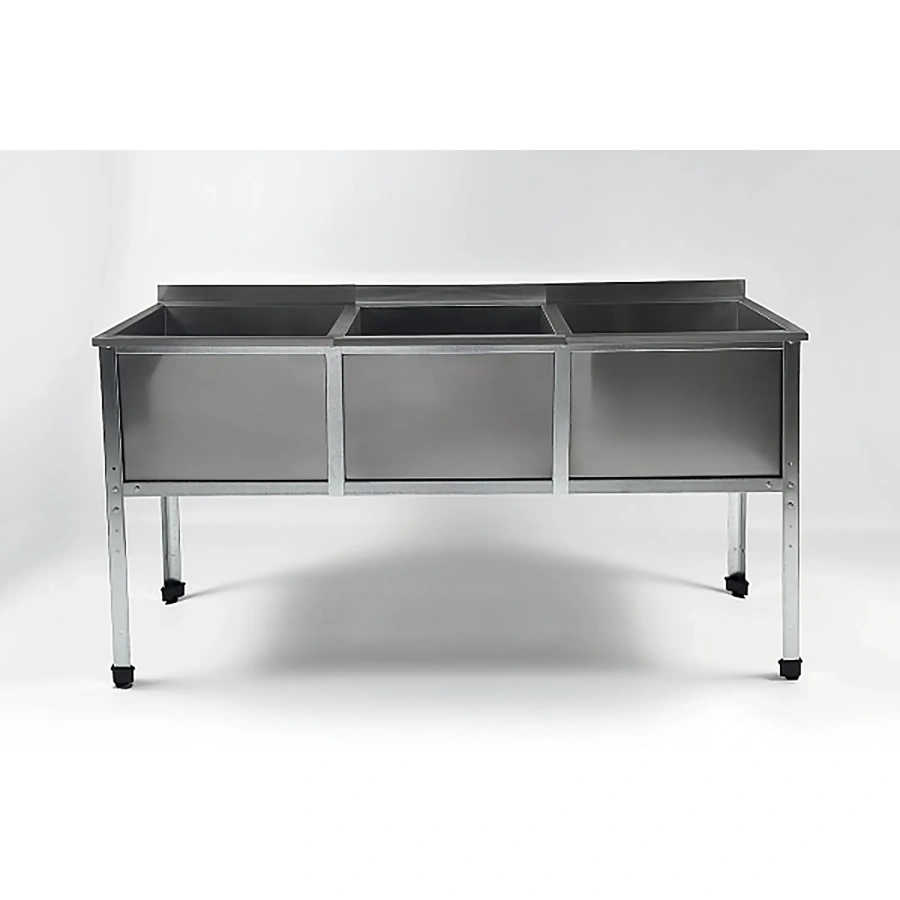 Ванна моечная трехсекционная с бортом ВМС-3/5-Б-ЭК