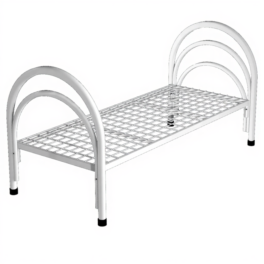 Кровать медицинская металлическая КМ-1 (каркас белый)