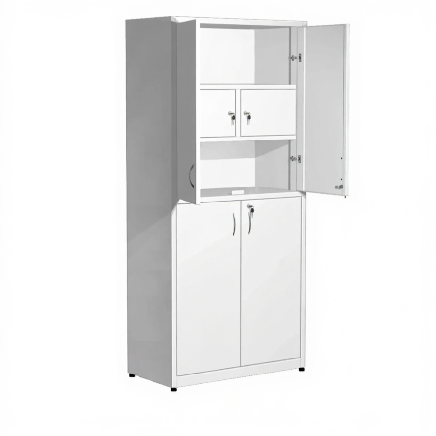 Шкаф металлический для медикаментов с сейфом ШдМ-4.1 (белый)