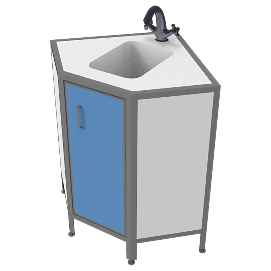 Стол-мойка лабораторная MED 13.002al (белый)