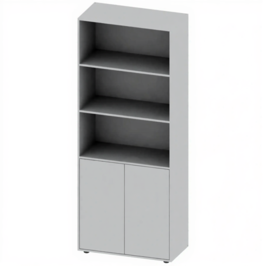 Стеллаж полуоткрытый ШК-ТР-1, Серый с серой кромкой